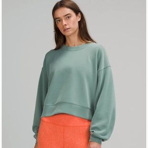 Lululemon Perfectly Oversized Cropped Crew Softstreme Tidewater Teal Size 10